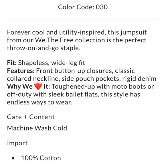 We The Free Margarita Jumpsuit - L ~ Free People ~ *NWT* - Picture 4 of 8